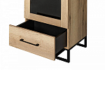 Шкаф-витрина в стиле лофт с чёрной стеклянной дверью Urban Style Space варинант исполнения - 4 | Loft Concept в Санкт-петербурге