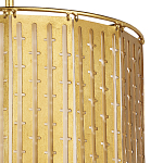 Люстра с золотым фактурным каркасом и тканевым абажуром Lustery Gold варинант исполнения - 1 | Loft Concept в Санкт-петербурге