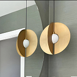 Подвесной светильник в форме золотых дисков Minimalist Lighting Fixture варинант исполнения - 2 | Loft Concept в Санкт-петербурге