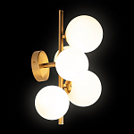 Бра с золотым основанием и 5-ю белыми шарообразными плафонами Bubble варинант исполнения - 3 | Loft Concept в Санкт-петербурге