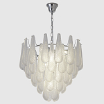 Люстра с подвесками из рифленного стекла в форме капель Textured Glass Chandelier варинант исполнения - 3 | Loft Concept в Санкт-петербурге