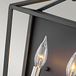 Бра в черном цвете с двумя лампами в форме свечи и стеклянными элементами Hinkley варинант исполнения - 3 | Loft Concept в Санкт-петербурге