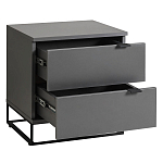 Тумба прикроватная цвета графит с ящиками Strict Lines варинант исполнения - 4 | Loft Concept в Санкт-петербурге