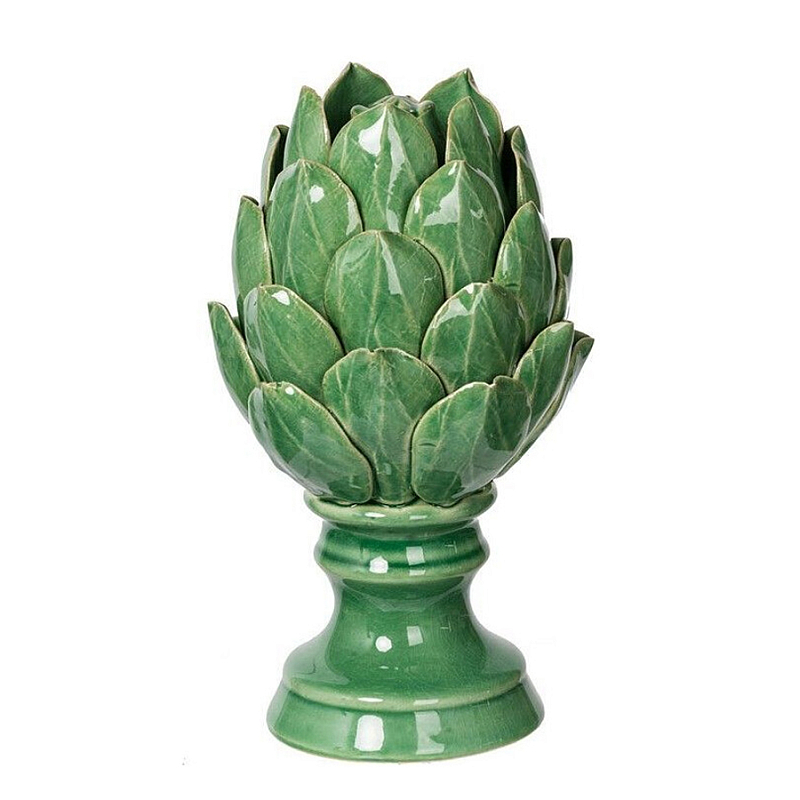 Статуэтка в виде артишока из зелёной керамики с глянцевыми лепестками Artichoke Decor Зеленый Статуэтка в виде артишока из зелёной керамики с глянцевыми лепестками Artichoke Decor Зеленый в Санкт-петербурге | Loft Concept