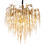 Люстра со стеклянными подвесками янтарного цвета Ambre Glass Chandelier 80 варинант исполнения - 1 | Loft Concept в Санкт-петербурге