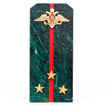 Сувенир Погон ВС из натурального камня змеевик Souvenir Epaulets варинант исполнения - 2 | Loft Concept в Санкт-петербурге