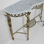 Консоль бронзовая с мраморной столешницей Bronze Console варинант исполнения - 1 | Loft Concept в Санкт-петербурге