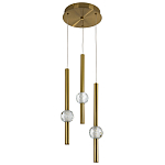 Подвесной светильник с 3-мя плафонами Celestin Spheres Brass Hanging Lamp варинант исполнения - 2 | Loft Concept в Санкт-петербурге