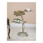 Столик приставной с тремя столешницами Тропические листья Tropical Forest gold варинант исполнения - 5 | Loft Concept в Санкт-петербурге