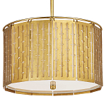 Люстра с золотым фактурным каркасом и тканевым абажуром Lustery Gold варинант исполнения - 2 | Loft Concept в Санкт-петербурге