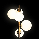 Подвесной светильник с 5-ю белыми шарообразными плафонами Bubble Chandelier варинант исполнения - 4 | Loft Concept в Санкт-петербурге