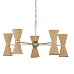 Люстра серебряного цвета с тканевыми абажурами Loft Rope Light варинант исполнения - 2 | Loft Concept в Санкт-петербурге