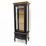 Витрина однодверная с ящиком и 3-мя полками из массива березы Vintage варинант исполнения - 1 | Loft Concept в Санкт-петербурге