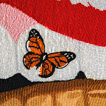 Картина вышивка бисером Grill Cut Out With Butterfly варинант исполнения - 2 | Loft Concept в Санкт-петербурге