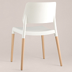 Пластиковый стул на ножках из массива бука Ferret White 4 шт варинант исполнения - 5 | Loft Concept в Санкт-петербурге