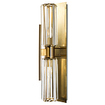 Бра с двумя хрустальными цилиндрическими плафонами Glass TUBE варинант исполнения - 1 | Loft Concept в Санкт-петербурге