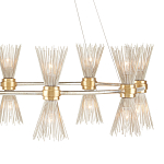 Люстра круглая с фактурными абажурами из тонких металлических палочек Wild Thorns варинант исполнения - 1 | Loft Concept в Санкт-петербурге