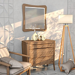 Зеркало квадратное c деревянной рамой из массива дуба Tasteful Furniture варинант исполнения - 3 | Loft Concept в Санкт-петербурге