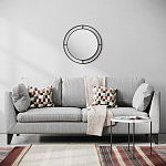 Настенное зеркало круглой формы в черной металлической раме BUBBLE MIRROR BLACK варинант исполнения - 3 | Loft Concept в Санкт-петербурге