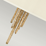 Люстра подвесная с широким белым текстильным абажуром и вертикальными декоративными элементами Hinkley варинант исполнения - 4 | Loft Concept в Санкт-петербурге