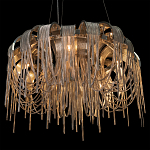 Люстра подвесная круглая с изогнутыми металлическими дугами и ниспадающими цепочками 65 см Atlantis Chain варинант исполнения - 17 | Loft Concept в Санкт-петербурге