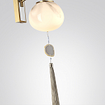 Бра с шарообразным плафоном из белого стекла с подвеской из камня Agatelle варинант исполнения - 5 | Loft Concept в Санкт-петербурге