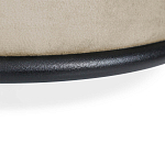 Банкетка круглая бежевый велюр на 4-х металлических ножках черного цвета SANJAY варинант исполнения - 3 | Loft Concept в Санкт-петербурге