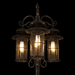 Уличный фонарь с тремя стеклянными плафонами и коваными элементами Elysian Lanterns варинант исполнения - 5 | Loft Concept в Санкт-петербурге