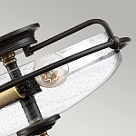 Потолочный светильник со стеклянным плафоном на изогнутых кронштейнах Quoizel  варинант исполнения - 6 | Loft Concept в Санкт-петербурге