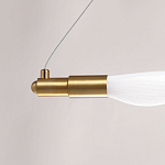 Люстра горизонтальная с волнистым белым плафоном Golden Swirl варинант исполнения - 9 | Loft Concept в Санкт-петербурге