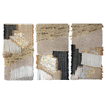 Триптих Геометрический гобелен бежевый Figurative Beige Wall Hangings варинант исполнения - 4 | Loft Concept в Санкт-петербурге