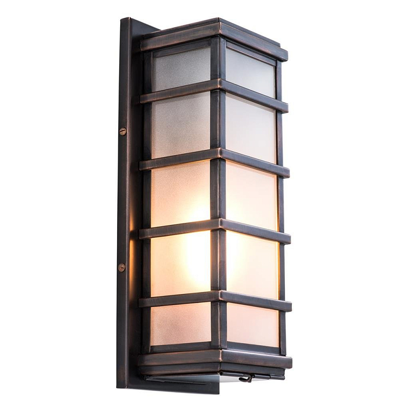 Бра Wall Lamp Welby Bronze Темная бронза Прозрачное Стекло в Санкт-петербурге | Loft Concept 