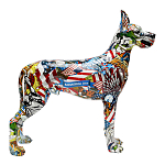 Статуэтка Graffiti Great Dane Поп-Арт варинант исполнения - 2 | Loft Concept в Санкт-петербурге