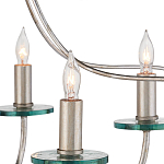 Люстра серебряного цвета с изогнутыми элементами каркаса Twisted Iron Chandelier варинант исполнения - 2 | Loft Concept в Санкт-петербурге