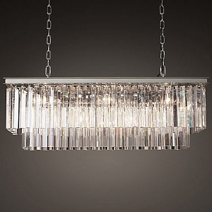 Люстра RH 1920S ODEON CLEAR GLASS FRINGE nickel