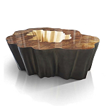 Кофейный стол Burl Exotic tree Coffee Table Black варинант исполнения - 1 | Loft Concept в Санкт-петербурге