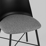 Стул из прочного пластика на металлическом основании Anora Black варинант исполнения - 7 | Loft Concept в Санкт-петербурге