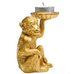 Подсвечник золотая обезьяна с блюдцем Golden Monkey варинант исполнения - 2 | Loft Concept в Санкт-петербурге