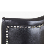 Кресло из натуральной кожи на 4-х деревянных ножках из массива бука Daniel Leather Armchair black варинант исполнения - 5 | Loft Concept в Санкт-петербурге