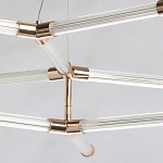 Люстра с геометрической конструкцией из вытянутых цилиндрических плафонов Hex Scaffold  варинант исполнения - 5 | Loft Concept в Санкт-петербурге