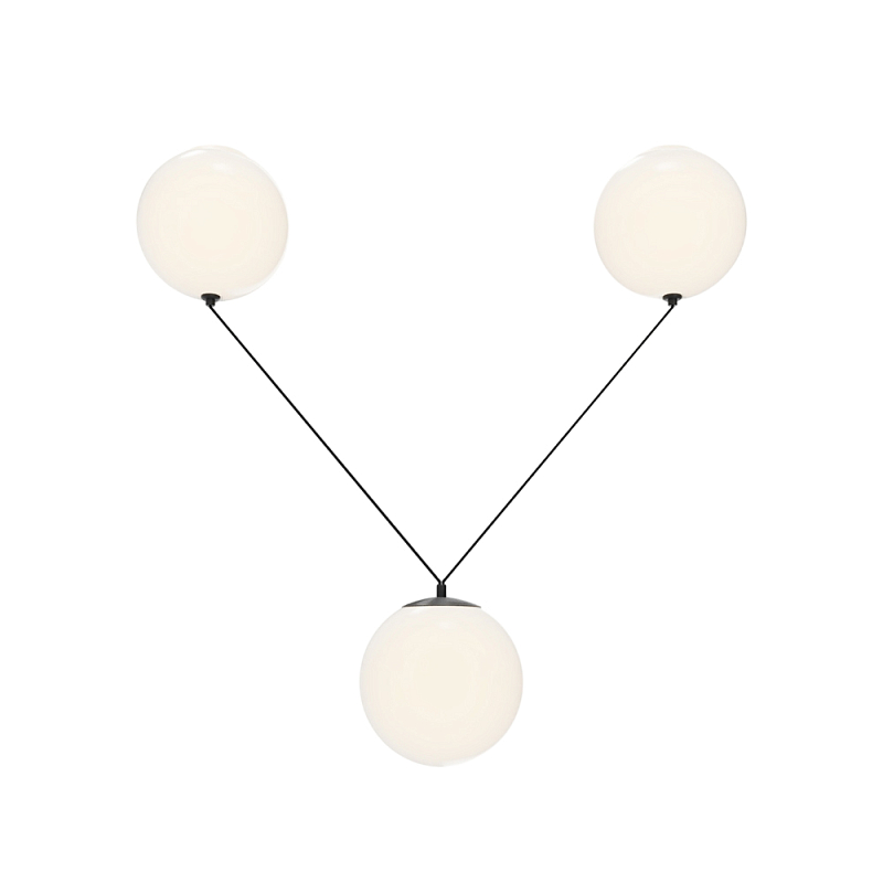 Подвесной светильник Twins 3000К 26Вт Черный Белый в Санкт-петербурге | Loft Concept 