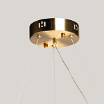 Люстра круглая золотого цвета с прозрачными рельефными стеклянными вставками Textured Glass Chandelier варинант исполнения - 11 | Loft Concept в Санкт-петербурге