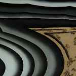 Дизайнерский комод с 4-мя дверцами в черно-золотых тонах Calista варинант исполнения - 1 | Loft Concept в Санкт-петербурге