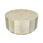 Стол кофейный с отделкой раковинами устриц Coastal Charm варинант исполнения - 2 | Loft Concept в Санкт-петербурге