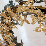 Зеркало круглое в металлической раме украшенной фигурами бабочек Butterflies варинант исполнения - 3 | Loft Concept в Санкт-петербурге
