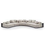 Большой угловой Диван California трансформер с приставными деревянными модулями   варинант исполнения - 1 | Loft Concept в Санкт-петербурге