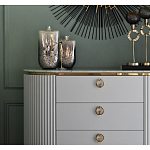 Комод белый овальный с мраморной столешницей Thoroughbass варинант исполнения - 3 | Loft Concept в Санкт-петербурге