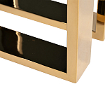 Столик журнальный квадратный с основанием в оттенках хром и золото Harmony Color and Shapes варинант исполнения - 3 | Loft Concept в Санкт-петербурге