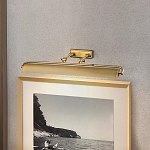 Светильник для картин цвета состаренная латунь с широким плафоном на прямоугольном основании Elstead Lighting варинант исполнения - 6 | Loft Concept в Санкт-петербурге