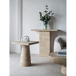 Столик приставной с квадратной столешницей Textured Cream Table варинант исполнения - 7 | Loft Concept в Санкт-петербурге